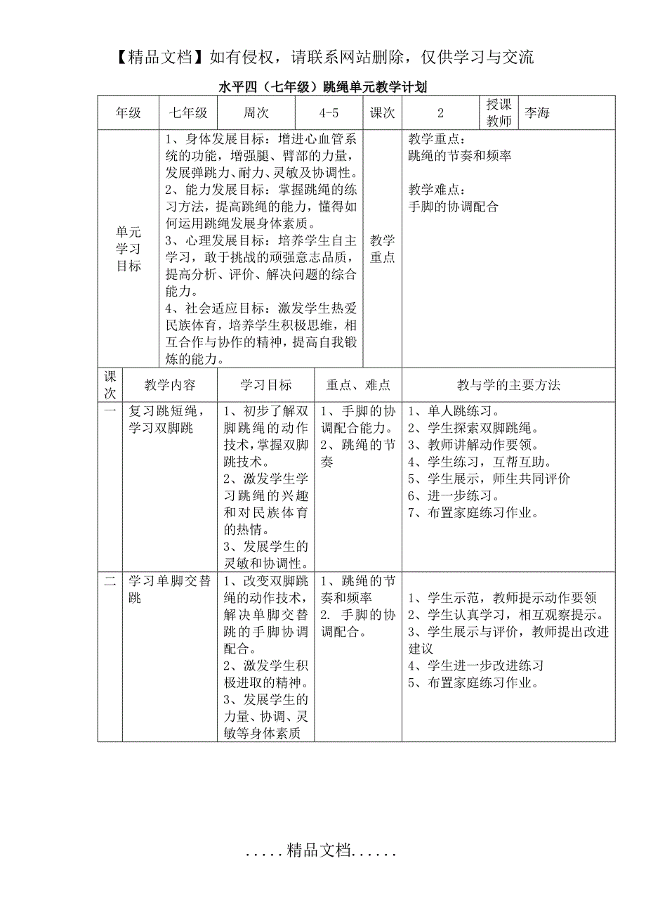 一分钟跳绳教案_第2页