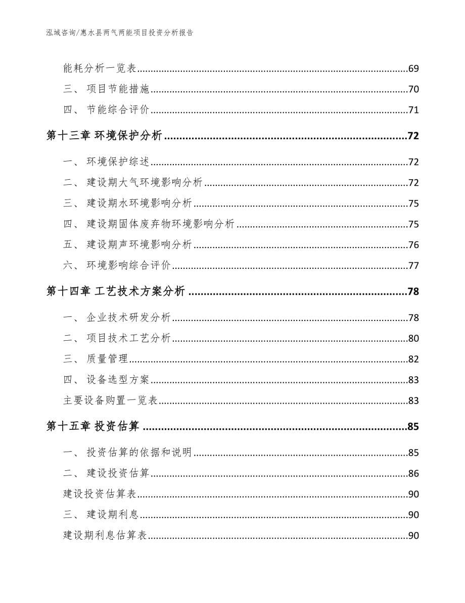 惠水县两气两能项目投资分析报告【范文】_第5页