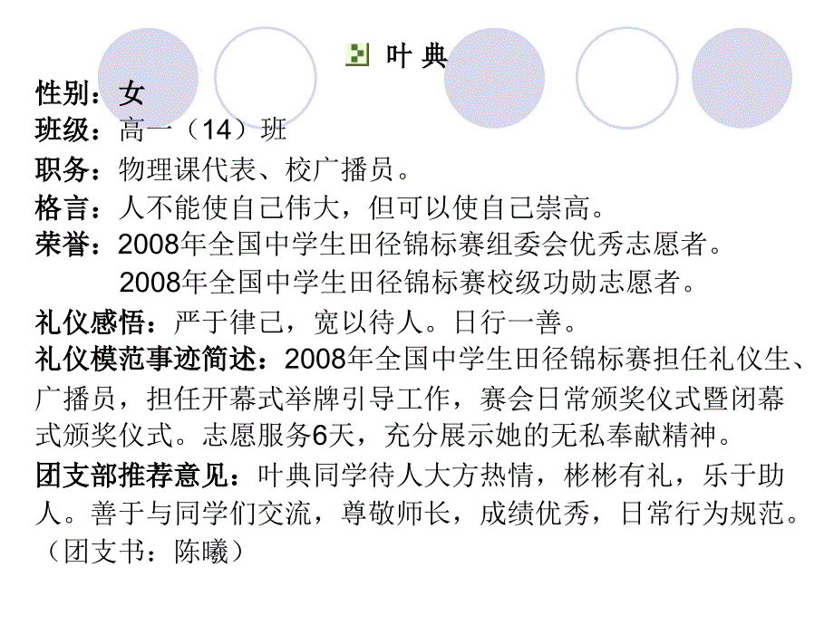 华中师大一附中第二届校园礼仪模范标兵候选人简介_第4页