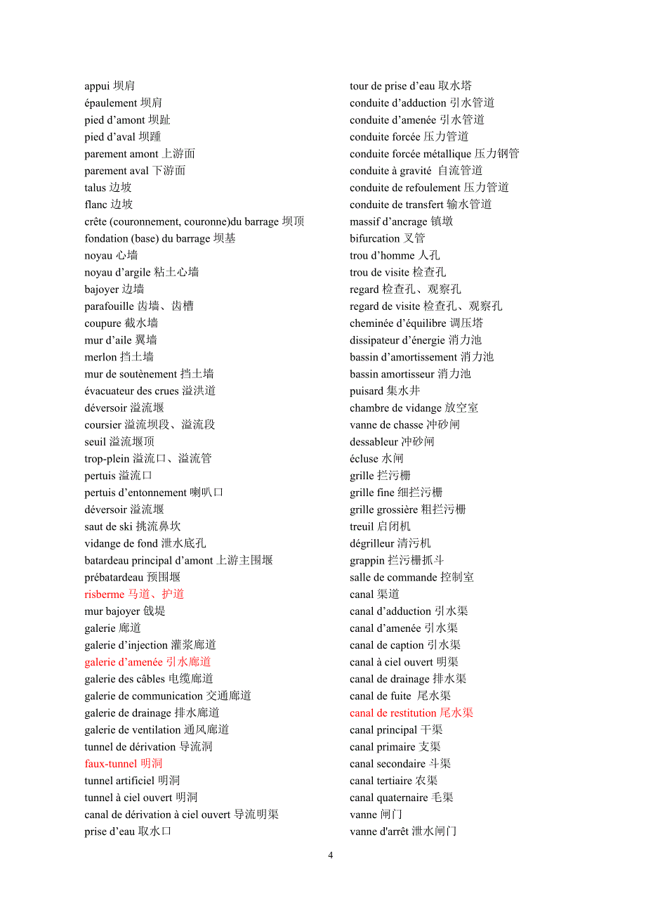 词汇B02水利水电法文词汇_第4页