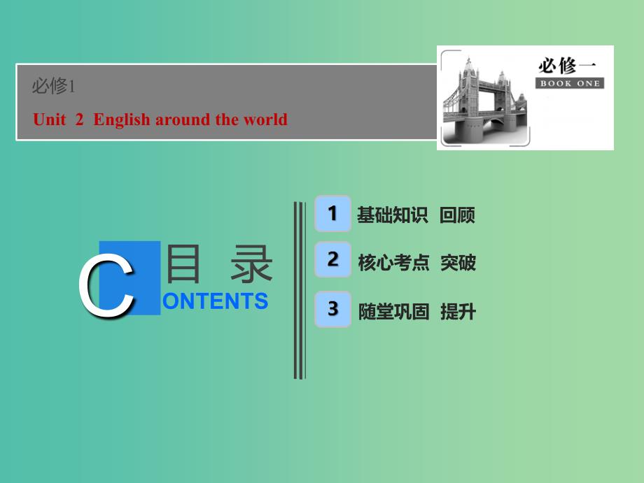 2019届高考英语一轮优化探究话题部分话题9必修1 Unit2Englisharoundtheworld课件新人教版.ppt_第1页