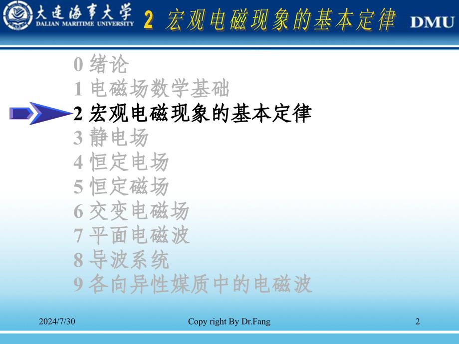 电磁场理论课件：第二章 宏观电磁现象的基本定律_第2页