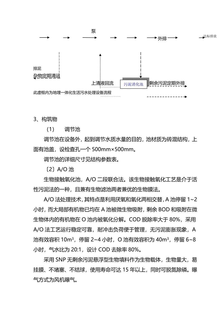 1000张床位医院一体化生活污水处理方案设计_第5页