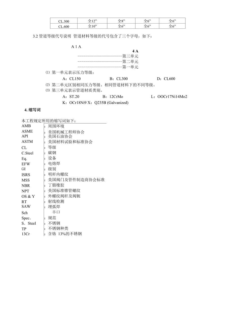 中石化 管道配件材料等级表内容_第5页