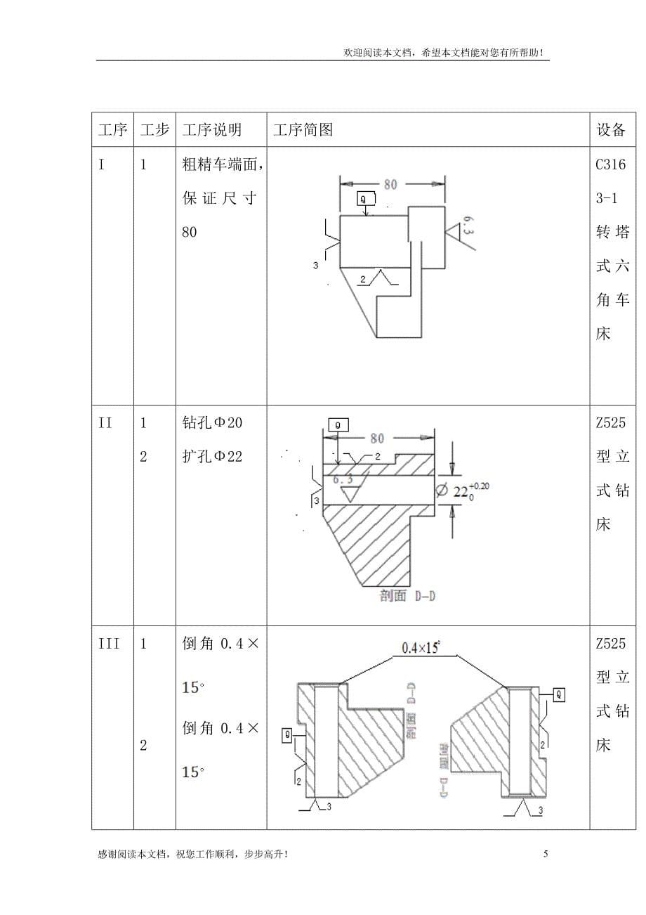 CA6140拨叉加工工艺路线制定及夹具设计_第5页