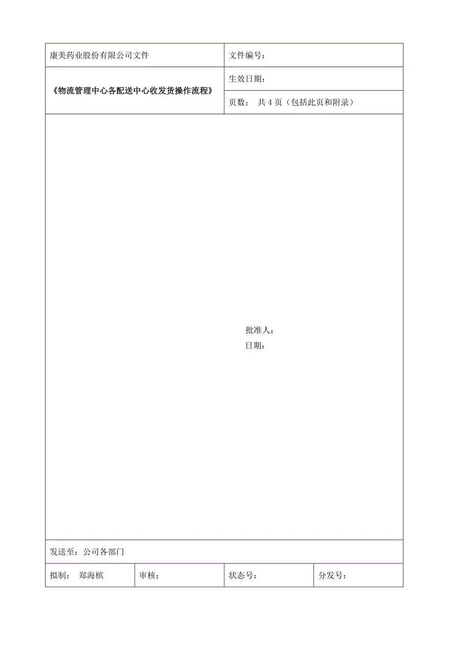 物流管理中心各配送中心收发货操作流程_第1页