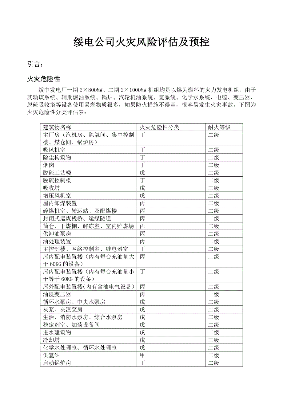绥电公司火灾风险评估及预控.doc_第1页