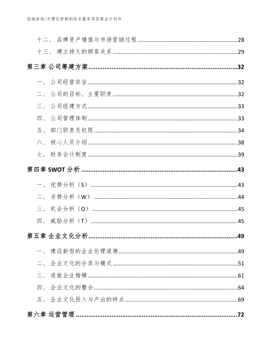 大理化学制剂技术服务项目商业计划书_参考模板_第2页