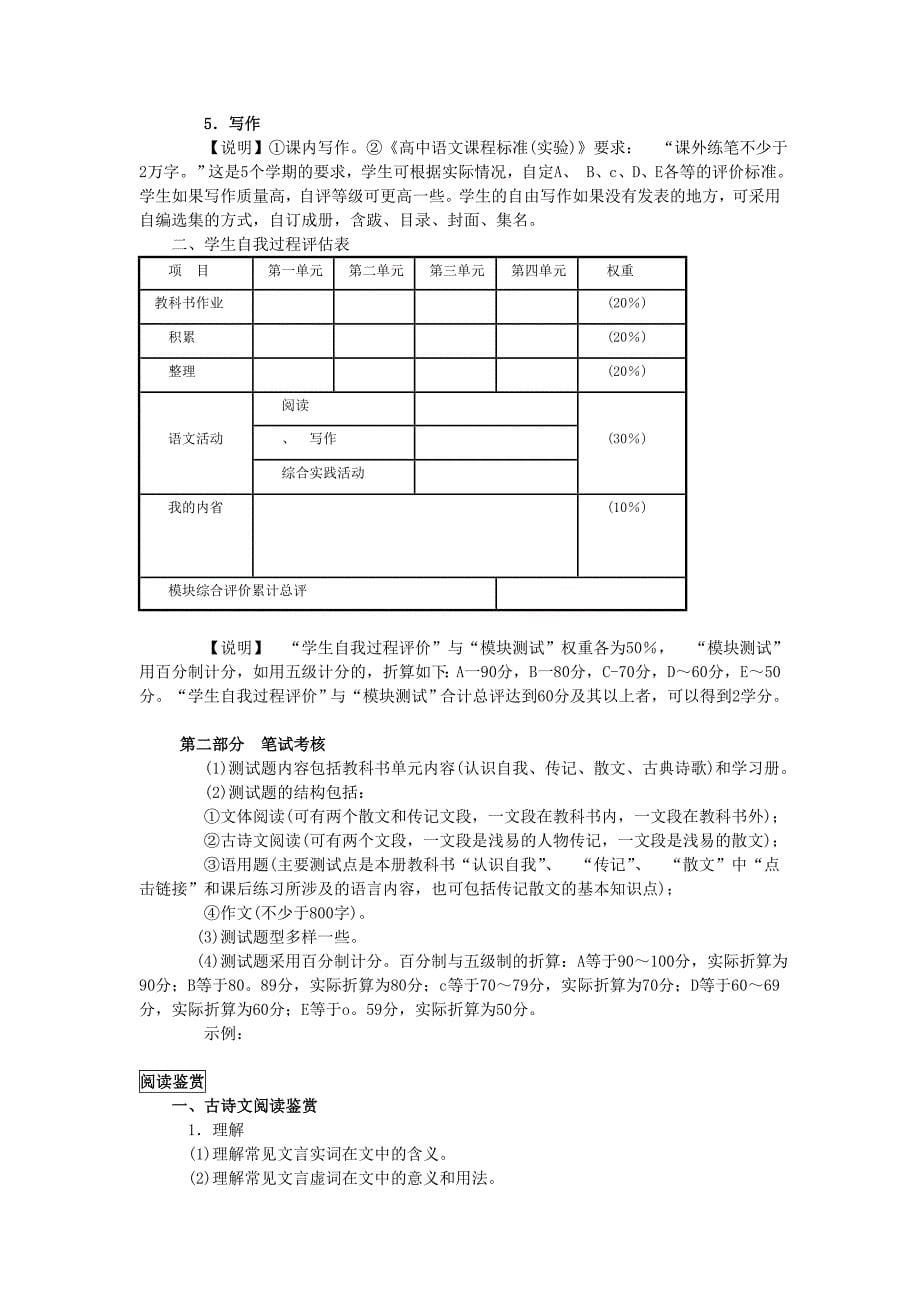 广东版高中语文必修模块考核要求.doc_第5页