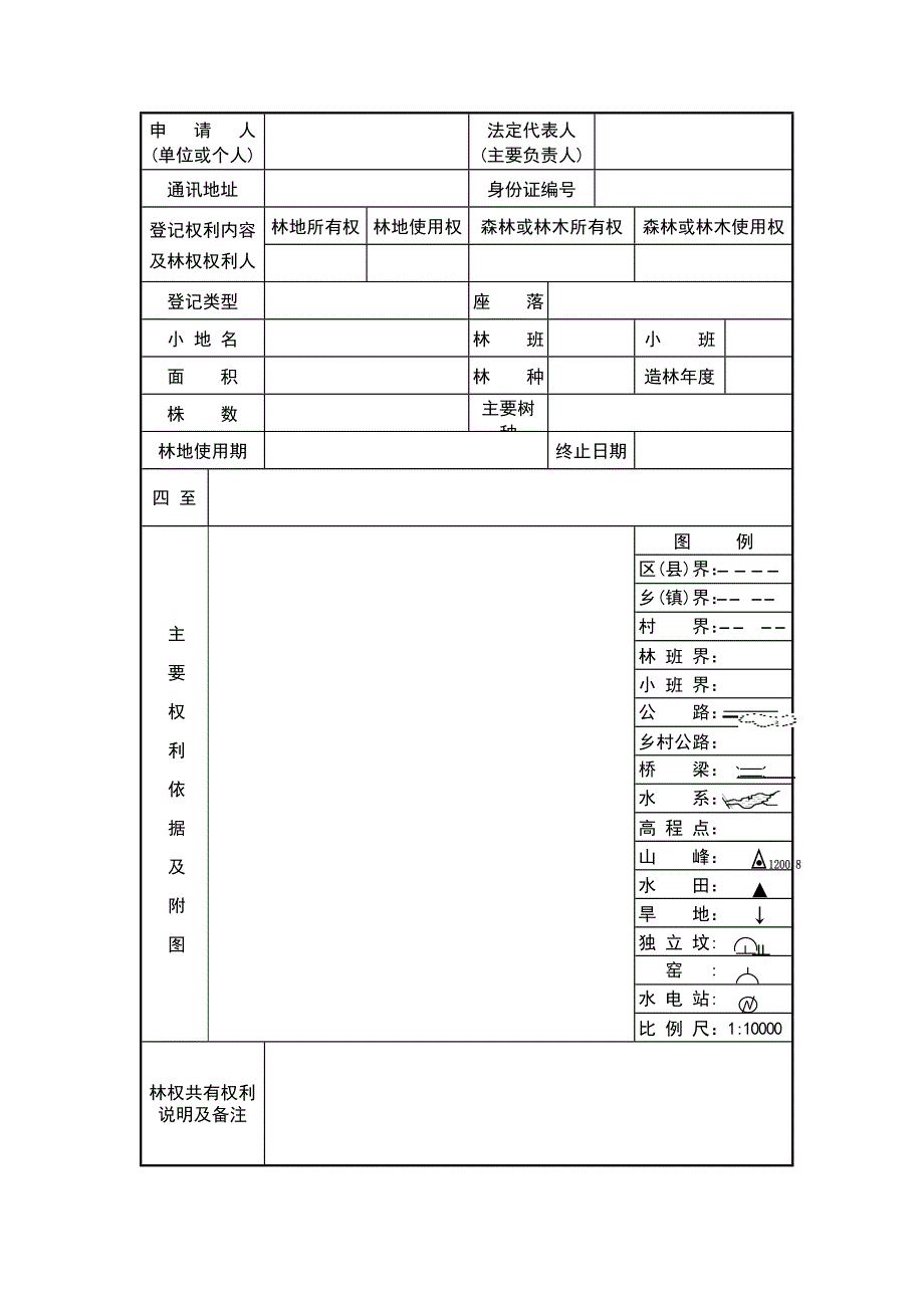 非国有林林权登记申请审批表_第2页