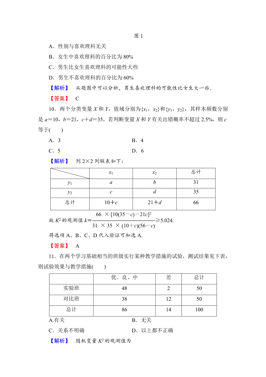 人教版 高中数学【选修 21】 章末综合测评1_第4页