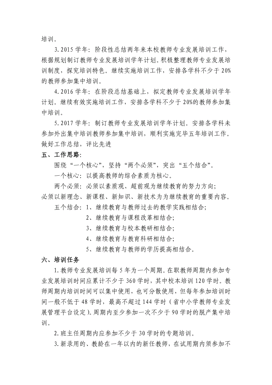 方高坪小学教师五年培训规划（2013—2017）_第3页