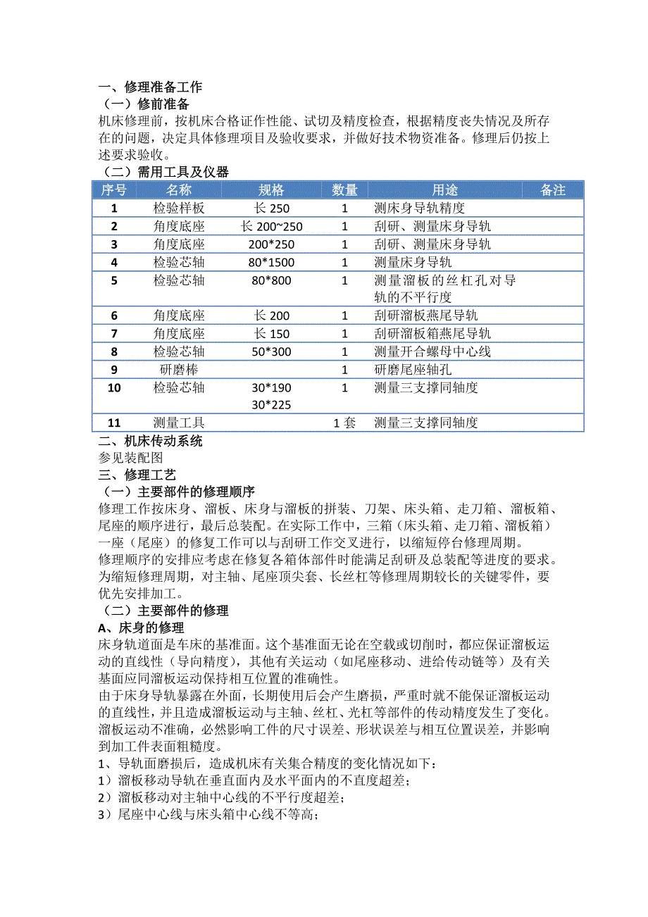 车床大修指导_第1页