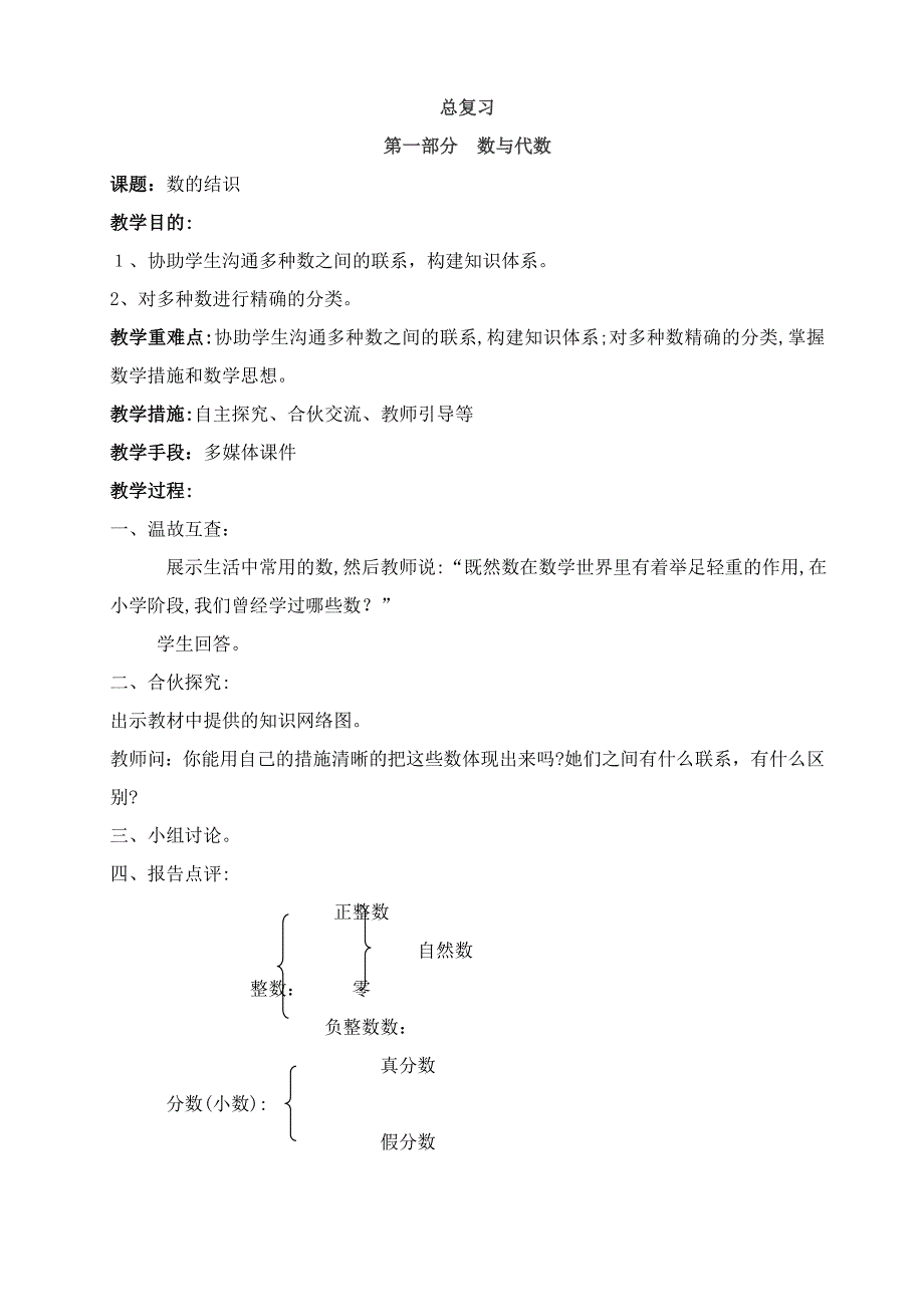 最新审定北师大版六年级数学下册总复习教学设计_第1页