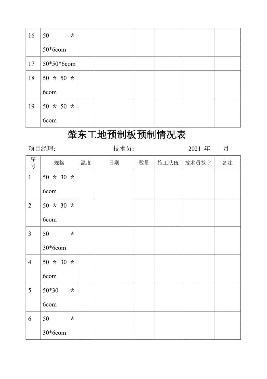 预制板表格实用文档_第5页