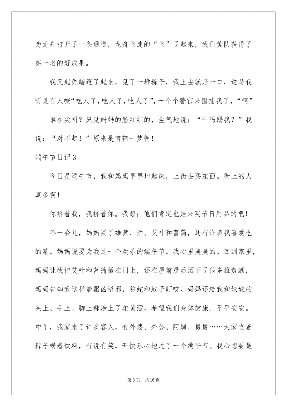 端午节日记汇编15篇_第3页