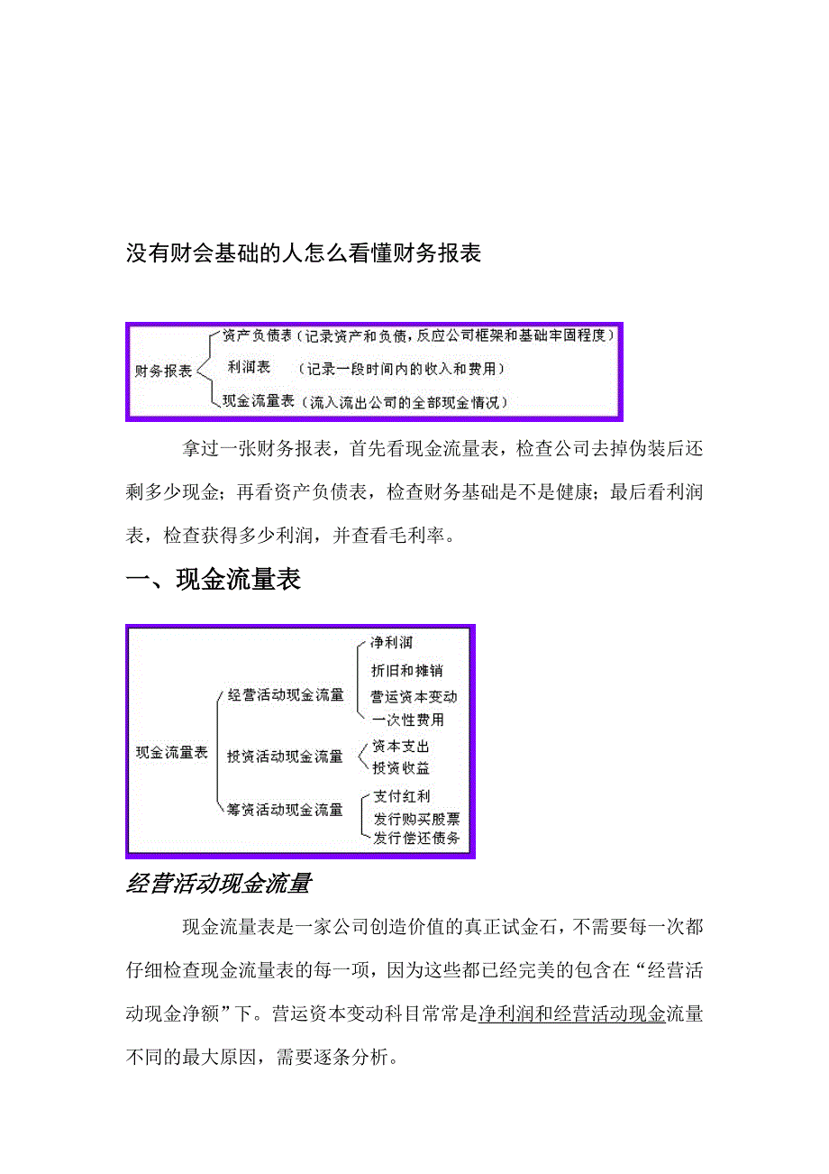 没有财会基础的人怎么看懂财务报表_第1页