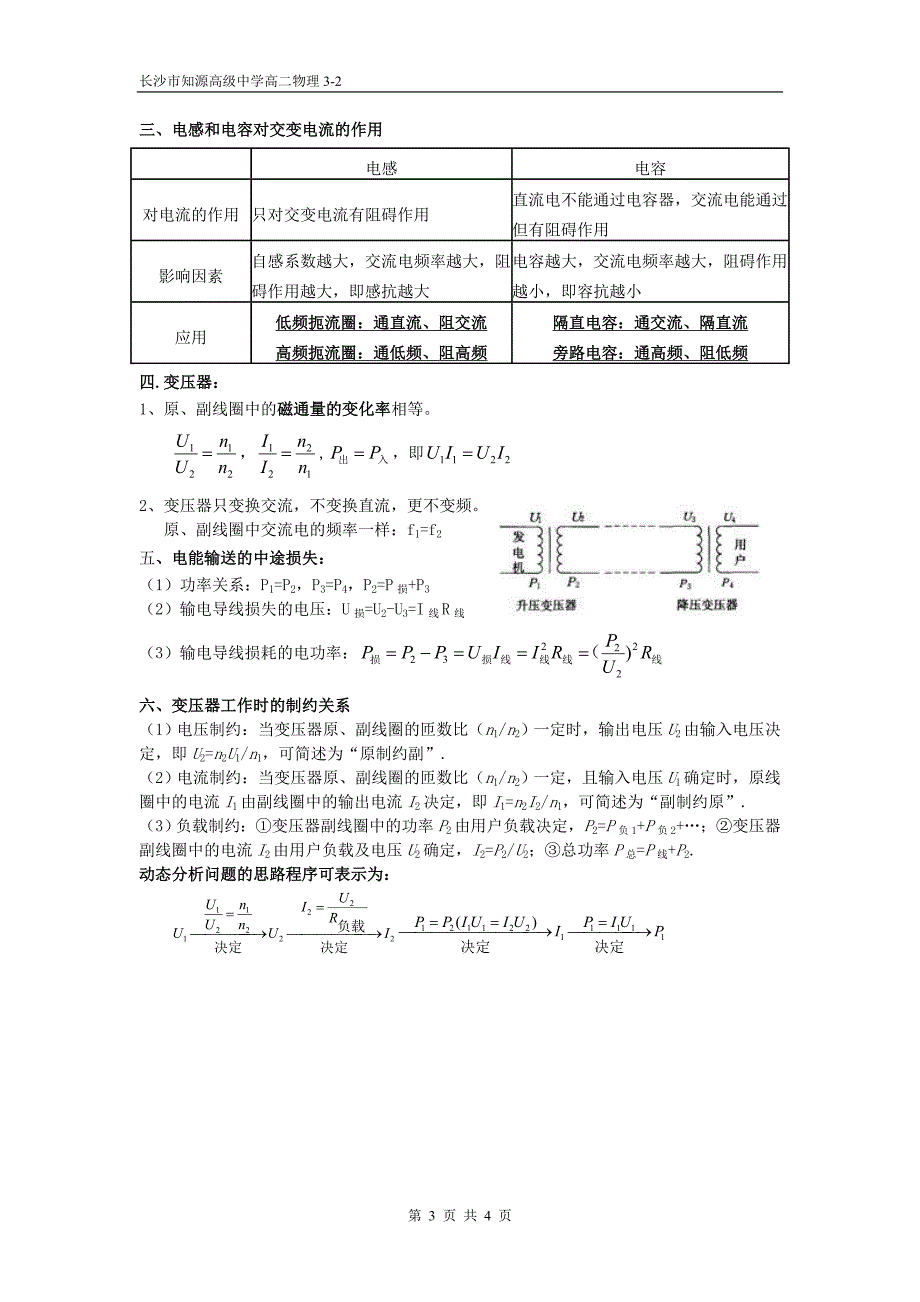 高中物理选修3-2知识点总结;_第3页