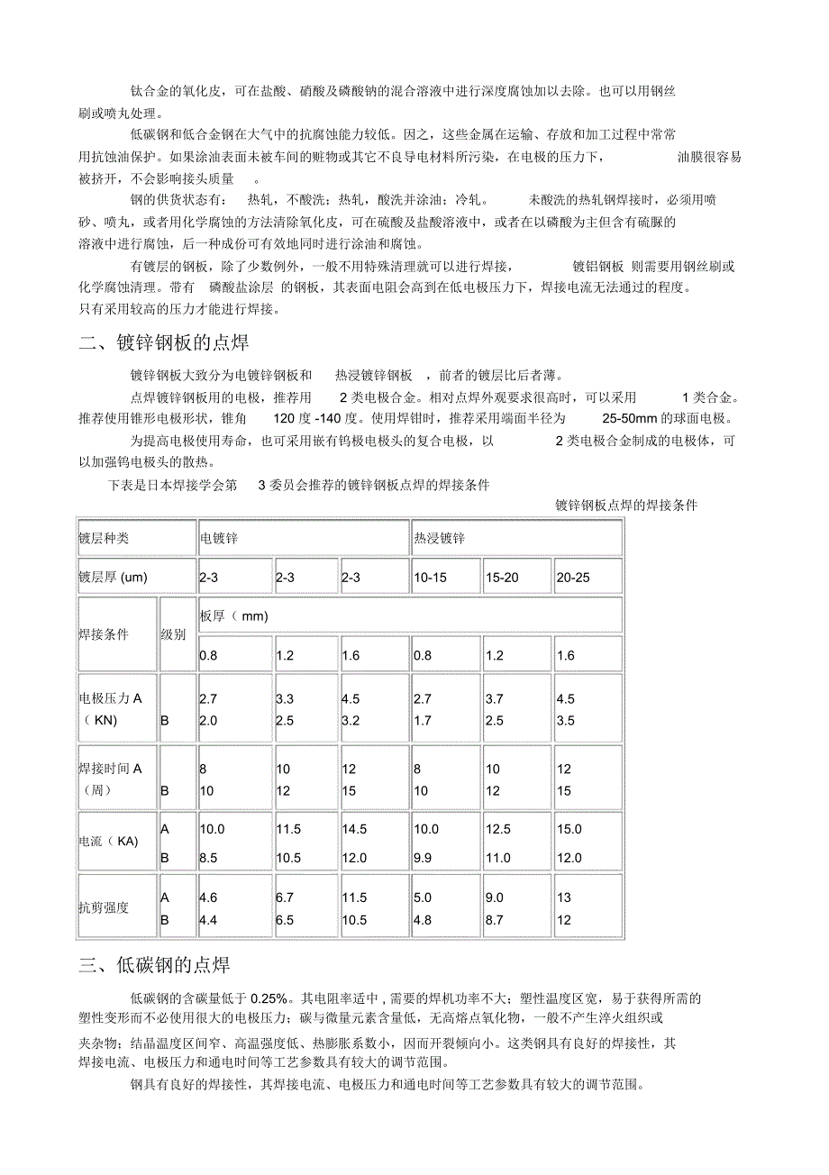 点焊工艺及参数模板_第4页