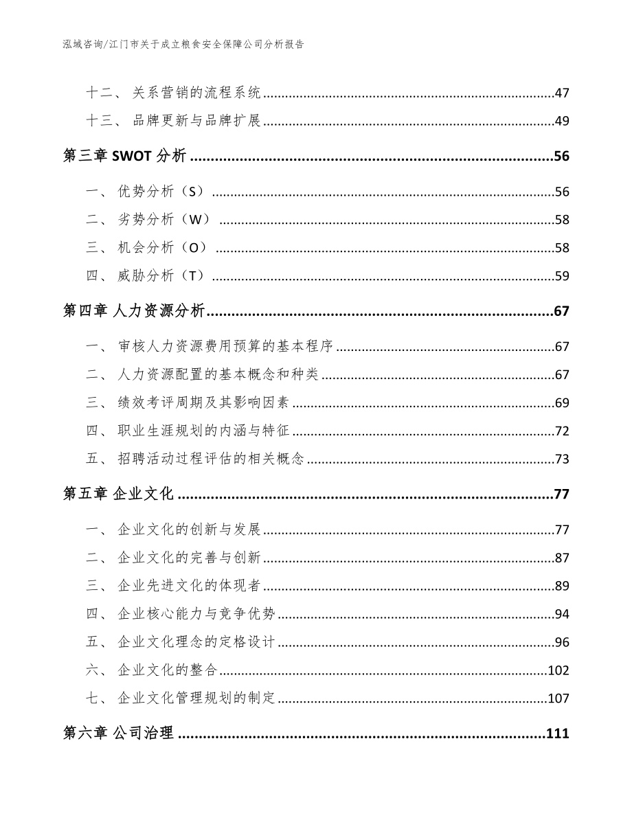 江门市关于成立粮食安全保障公司分析报告模板_第2页