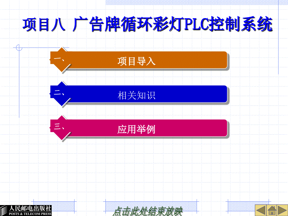 8.项目八 广告牌循环彩灯PLC控制系统_第1页