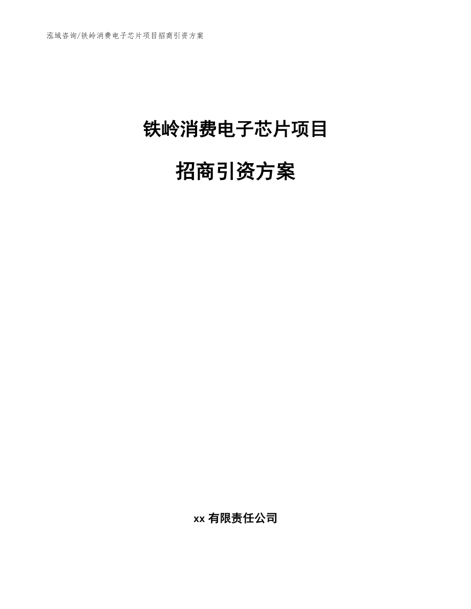 铁岭消费电子芯片项目招商引资方案模板参考_第1页