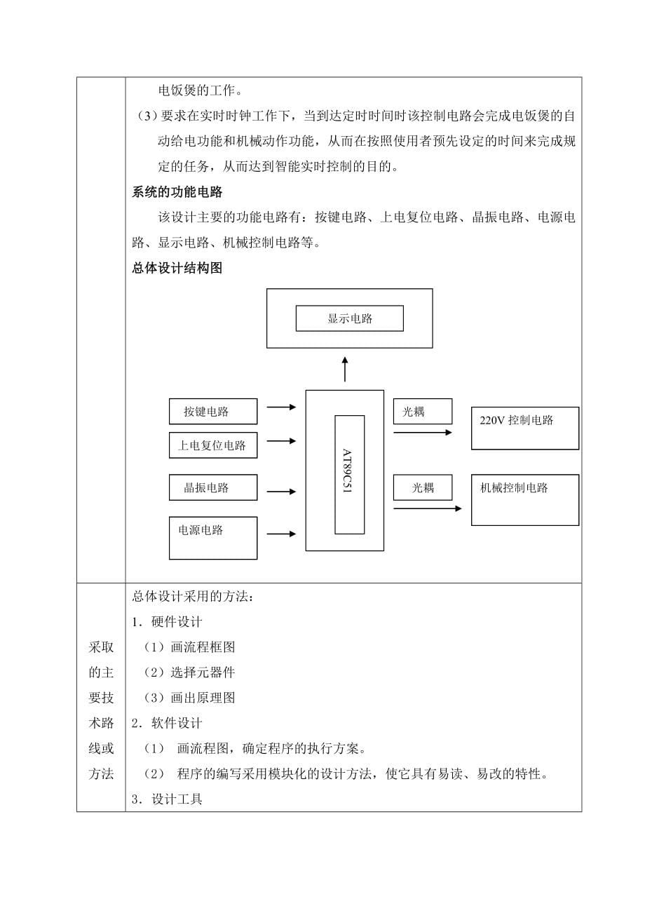 基于单片机的智能电饭煲的控制_第5页