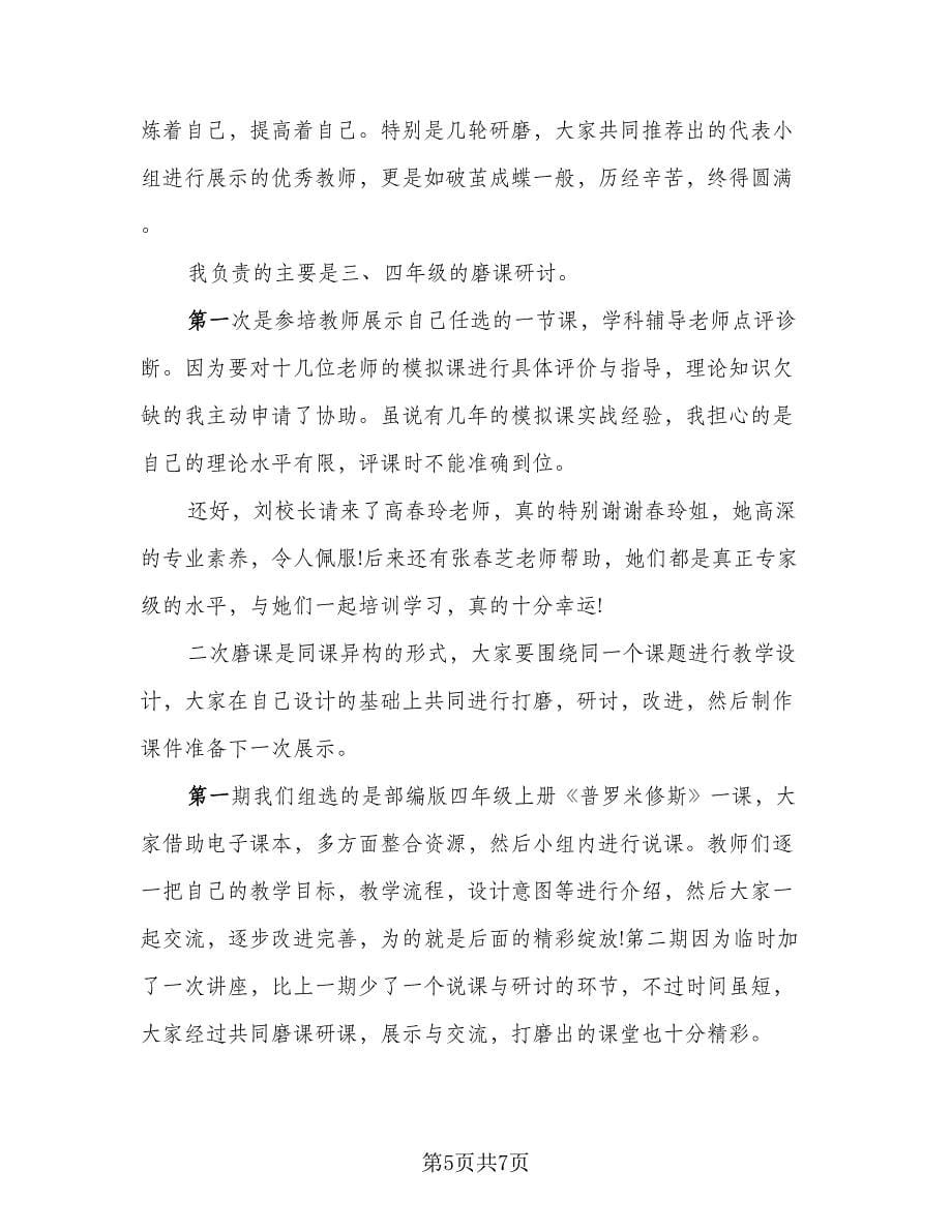 暑假教师培训总结样本（3篇）.doc_第5页