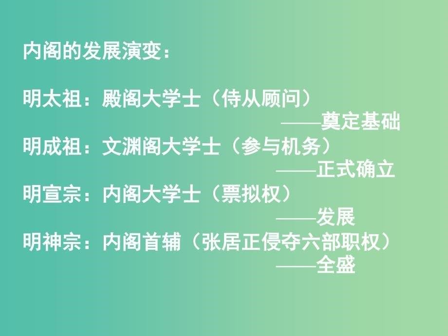 高中历史 第四课 明清君主专制得加强课件 新人教版必修1.ppt_第5页