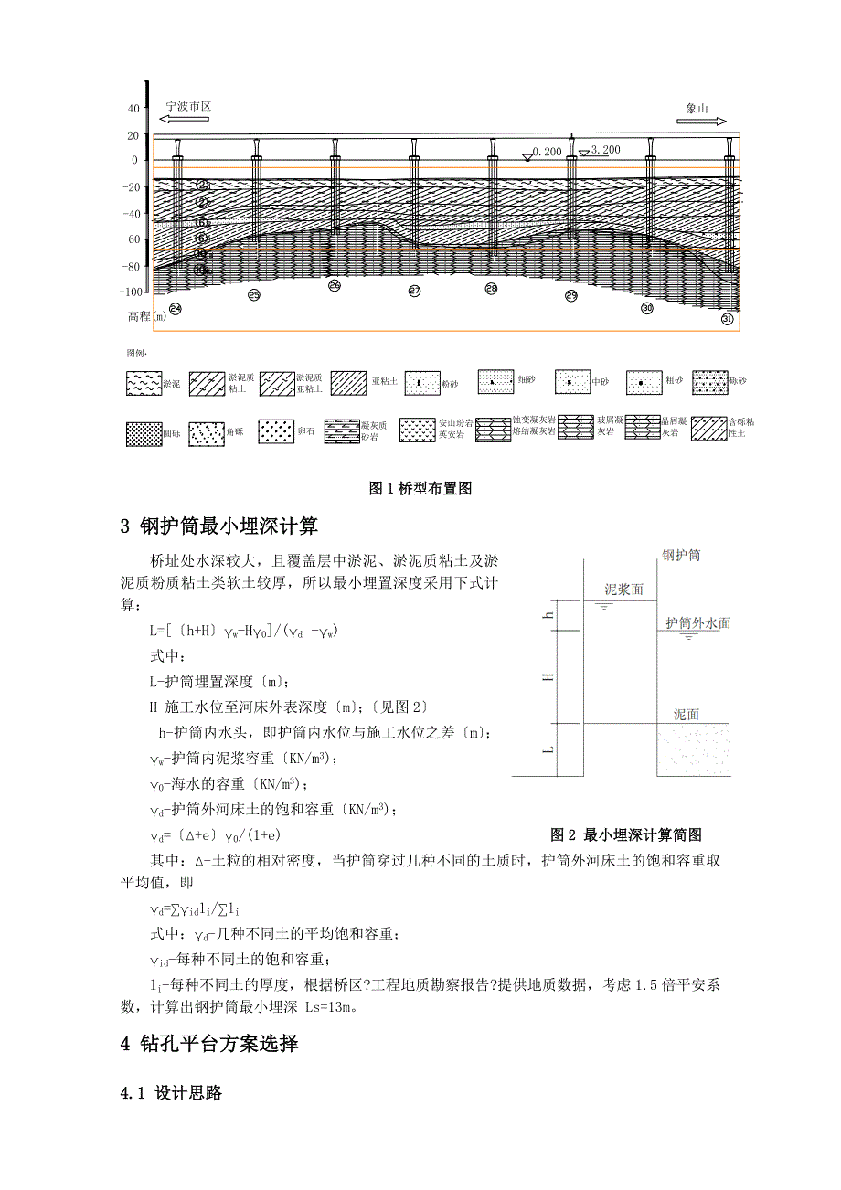 海上引桥钢护筒式钻孔平台的设计与施工_第2页