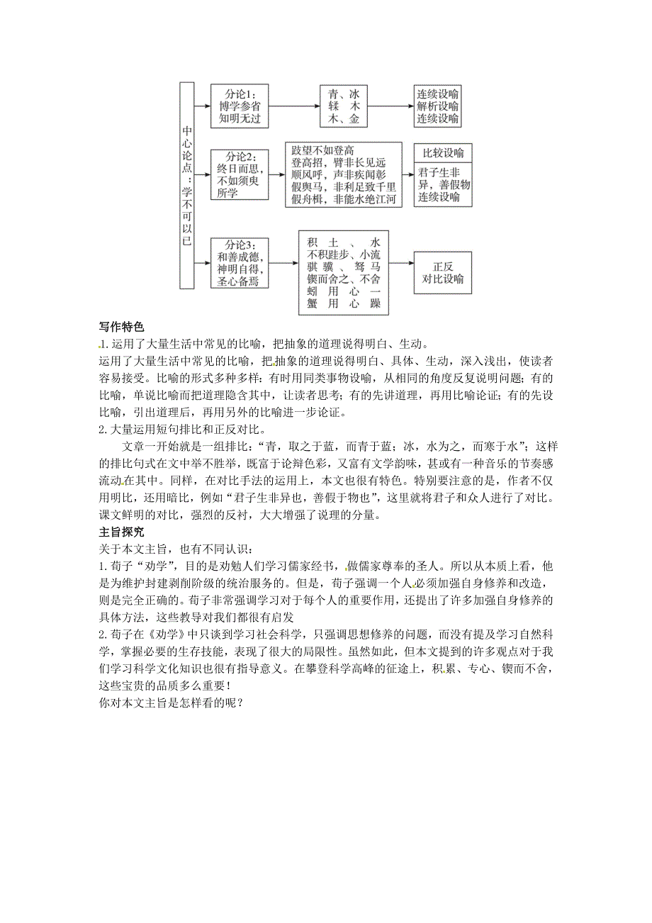 高中语文 10.劝学课文剖析 新人教版必修3_第4页