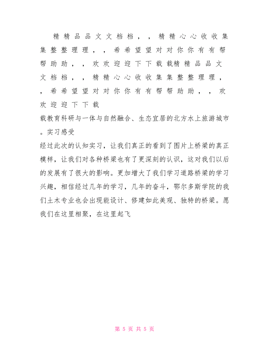 土木工程系大学生桥梁工程认知实习报告_第5页