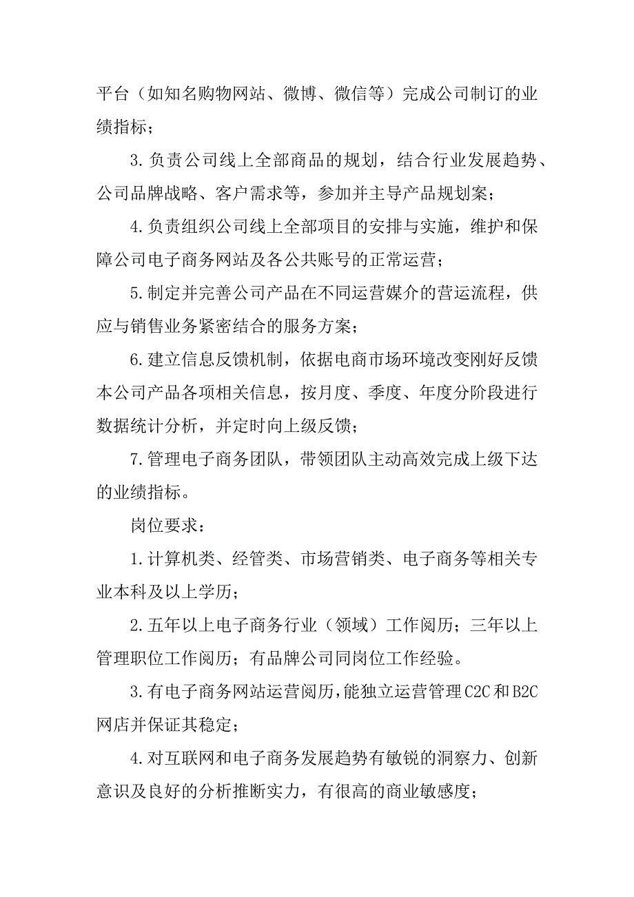 2023年电商职位要求-职位要求_第4页