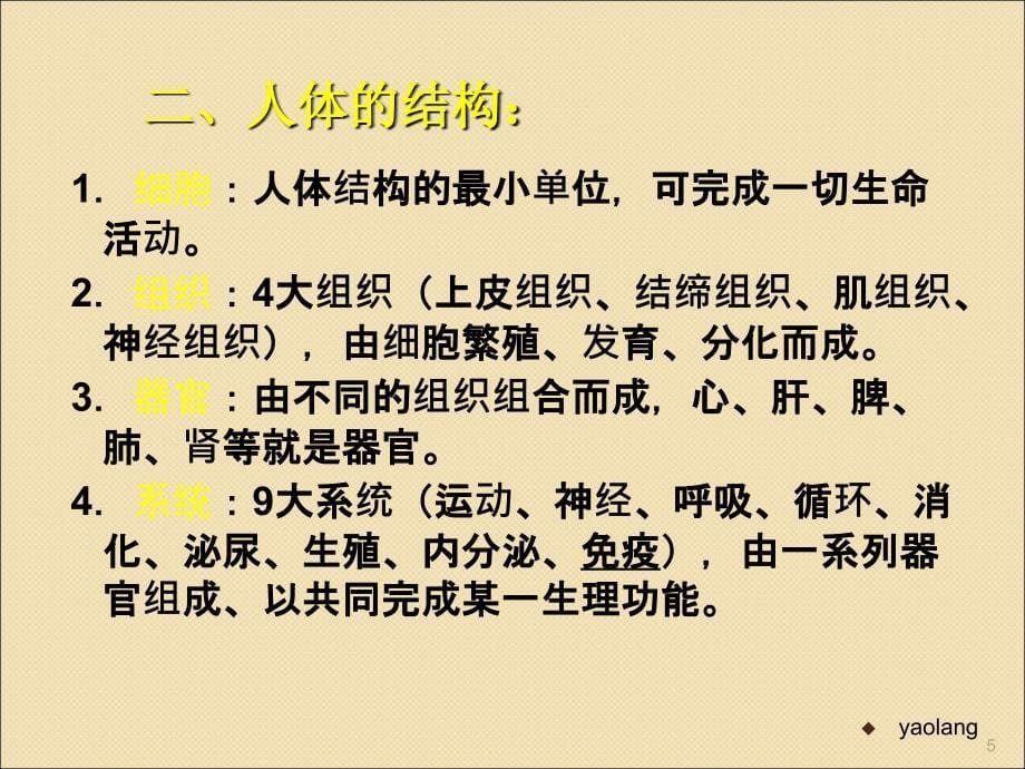 现代基础医学概论人体的基本结构ppt课件_第5页