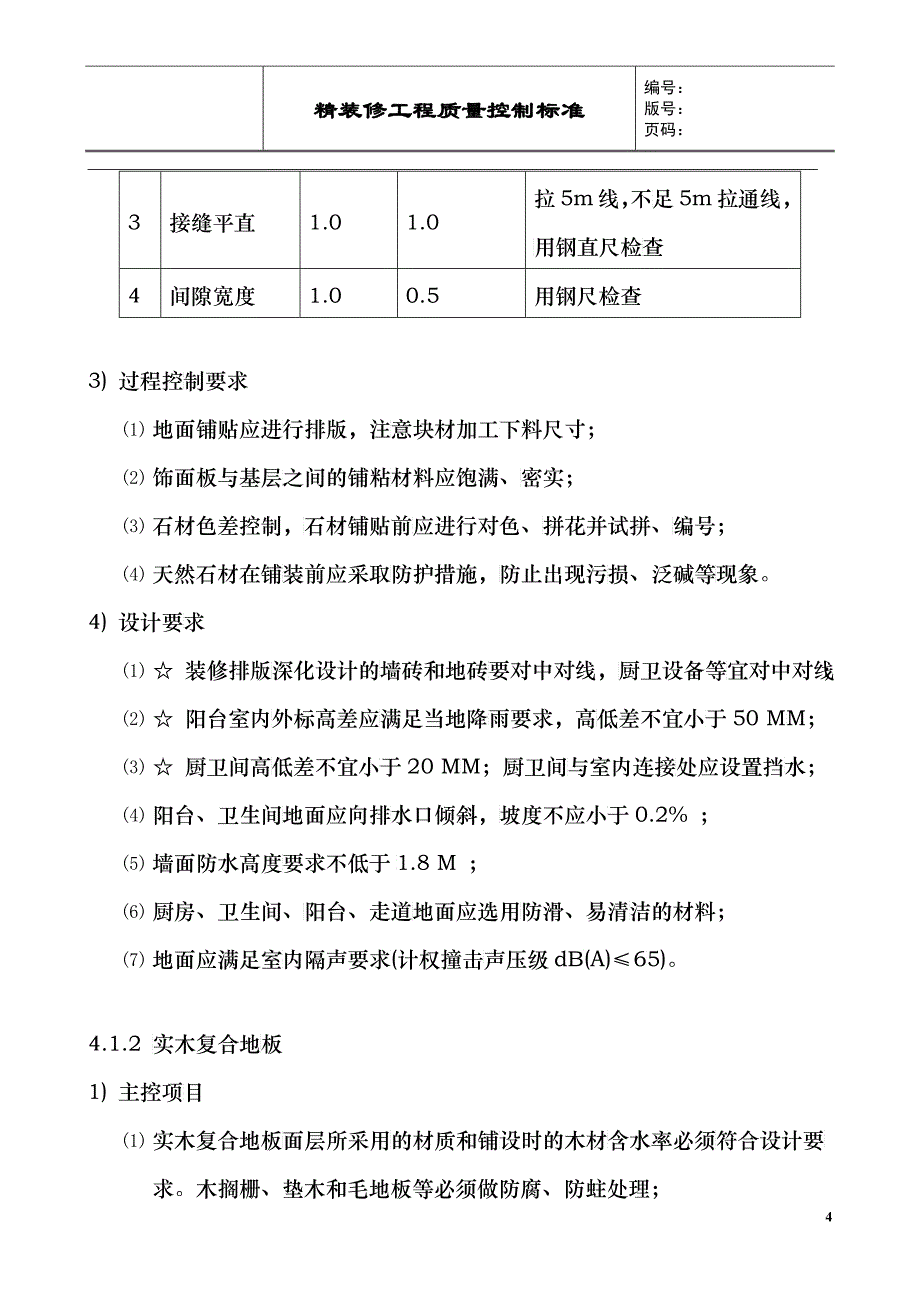 某大型房企精装修工程质量控制标准126_第4页