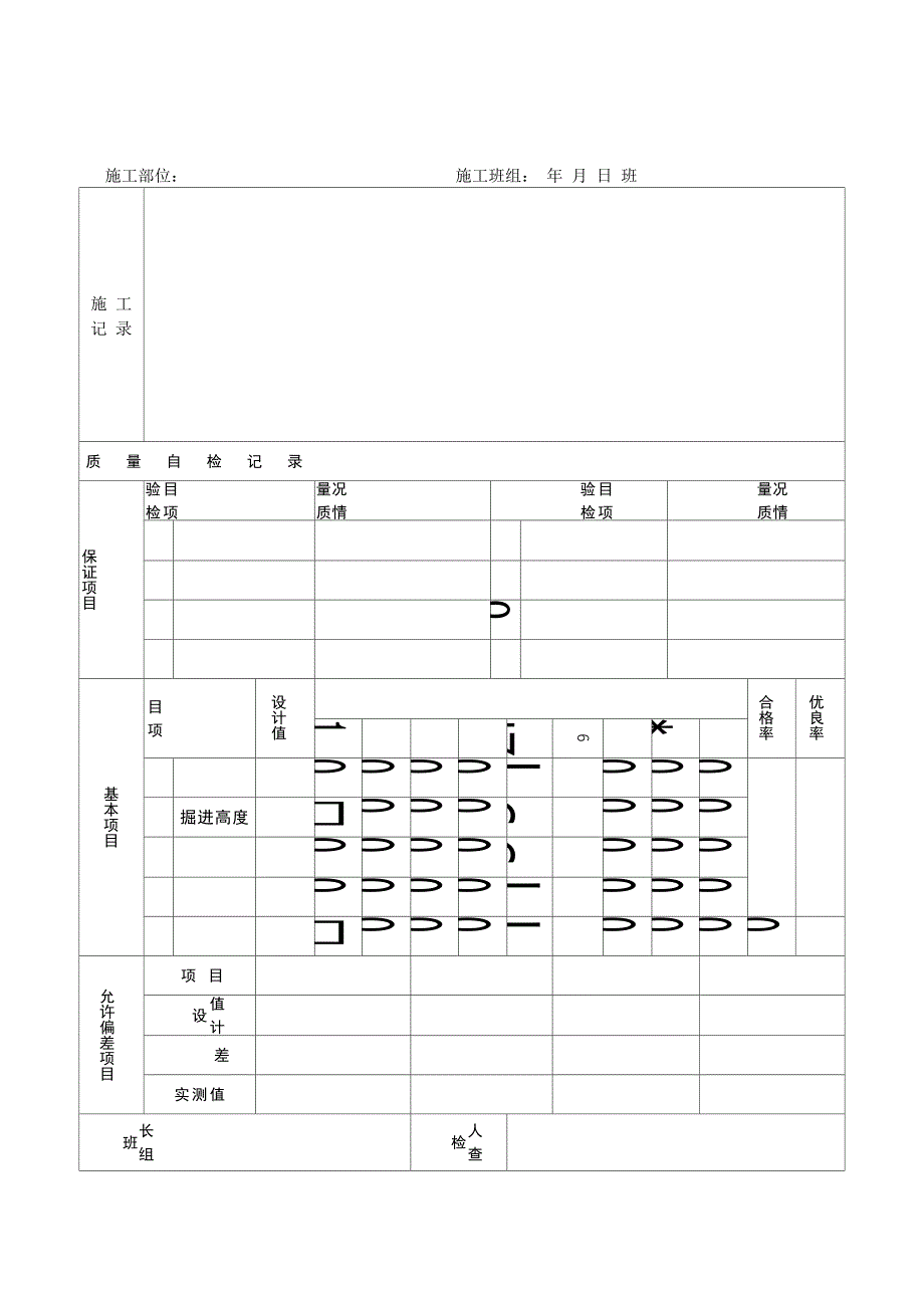 施工质量自检记录表_第2页
