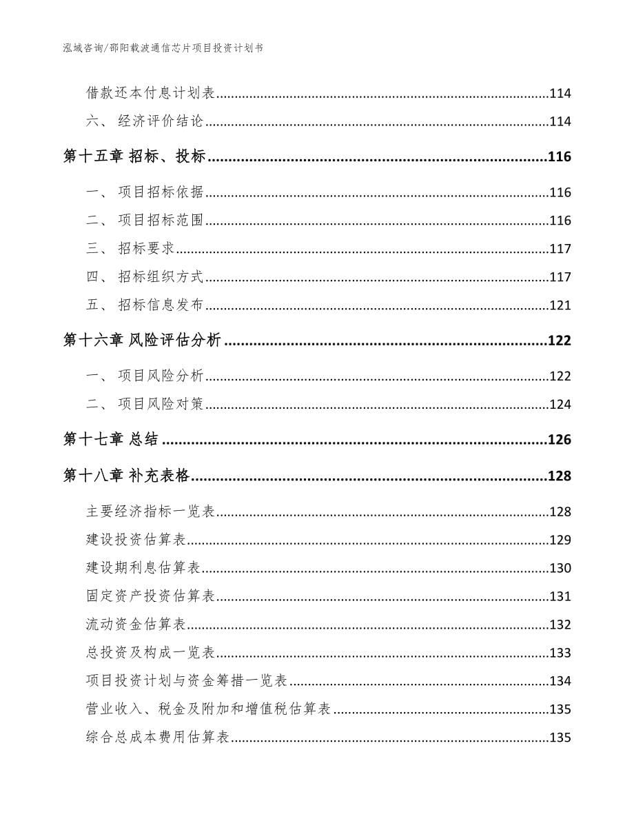 邵阳载波通信芯片项目投资计划书（参考模板）_第5页