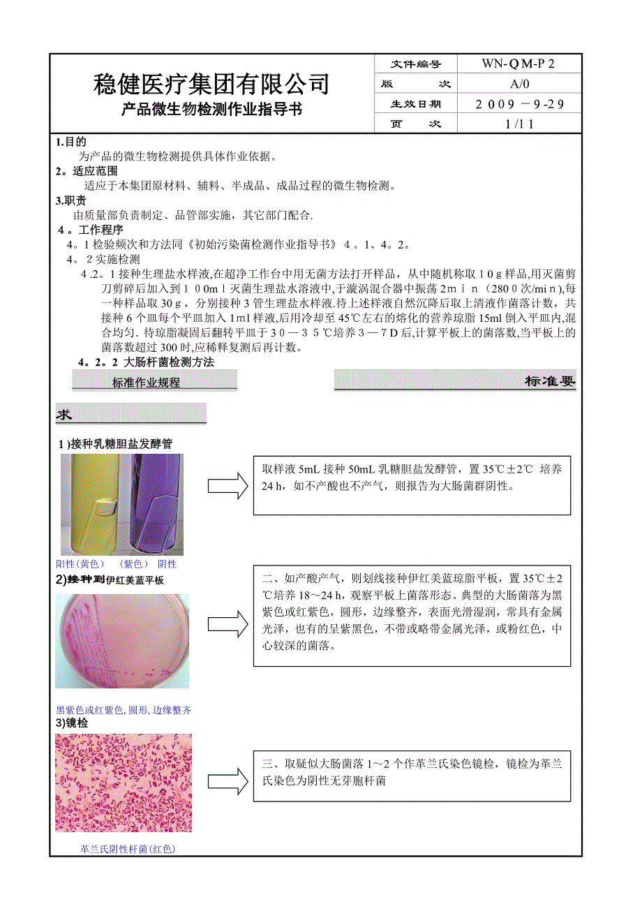 产品微生物检测作业指导书_第1页