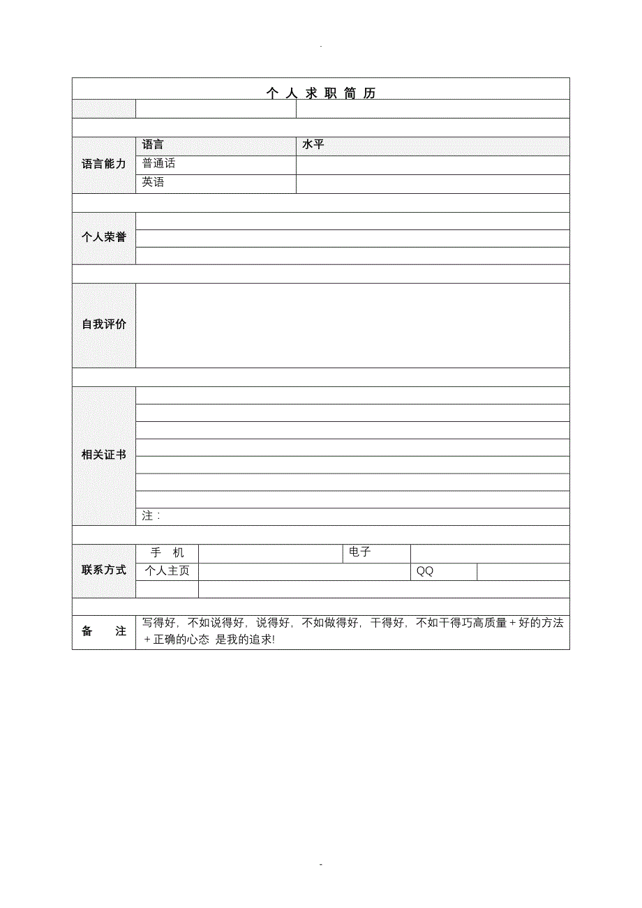 个人求职简历模板_第4页