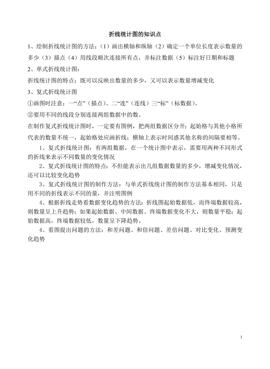 五下《复式折线统计图》训练题_第1页