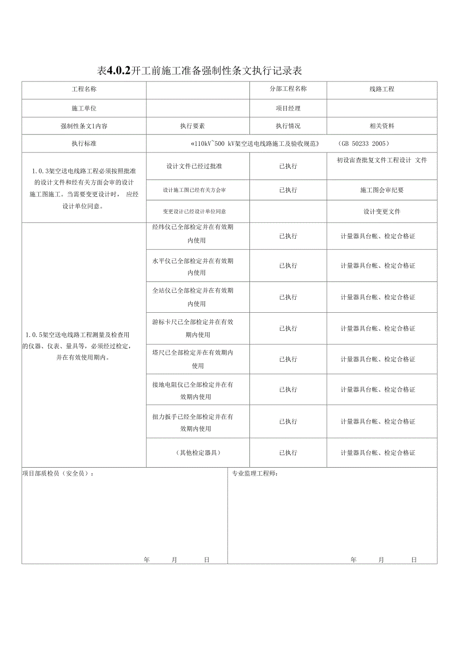 强制性条文执行计划及记录_第2页