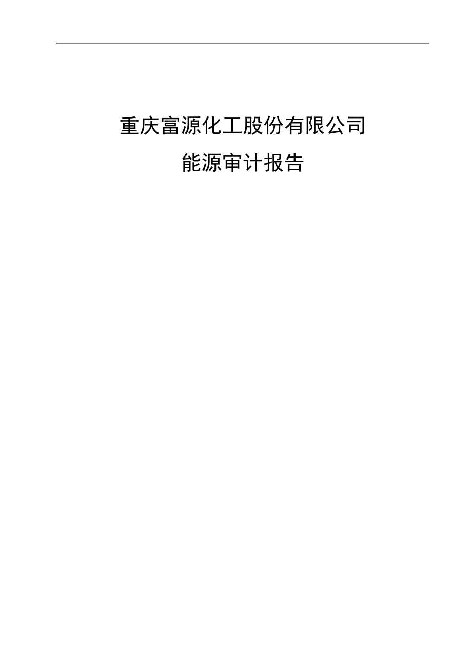 富源化工股份有限公司能源审计报告.doc