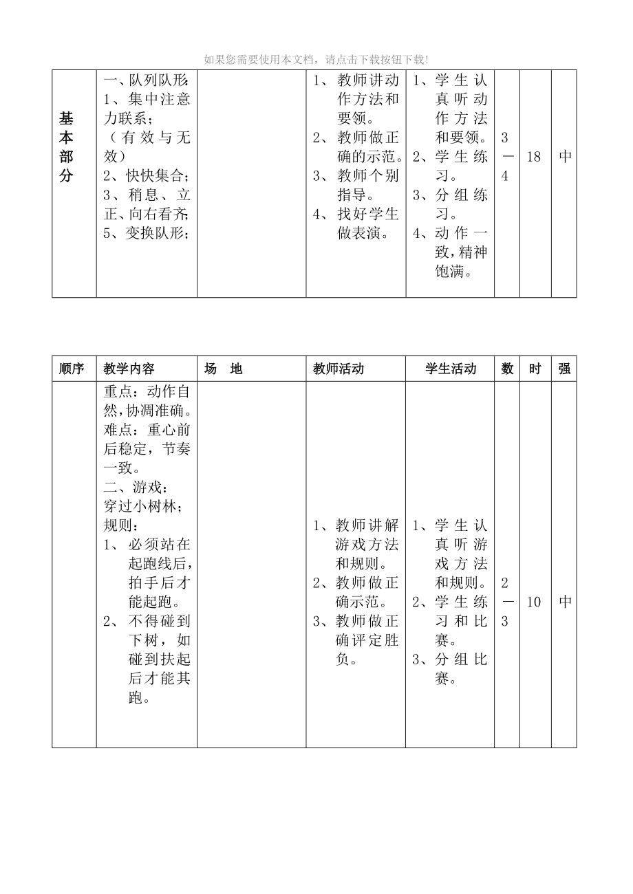 （推荐）小学三年级下册体育教案_第4页