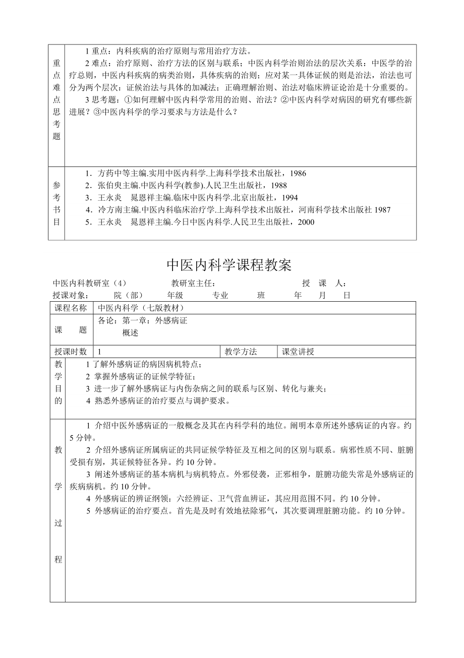 中医内科学课程教案_第4页