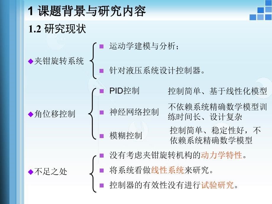 锻造操作机夹钳旋转系统TS模糊模型与自适应控制课件_第5页