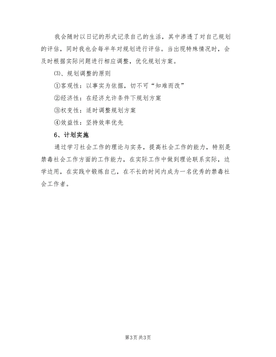 2022年社会工作者工作计划职业规划书_第3页