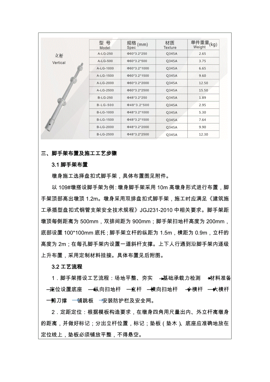 盘扣脚手架技术交底记录_第3页