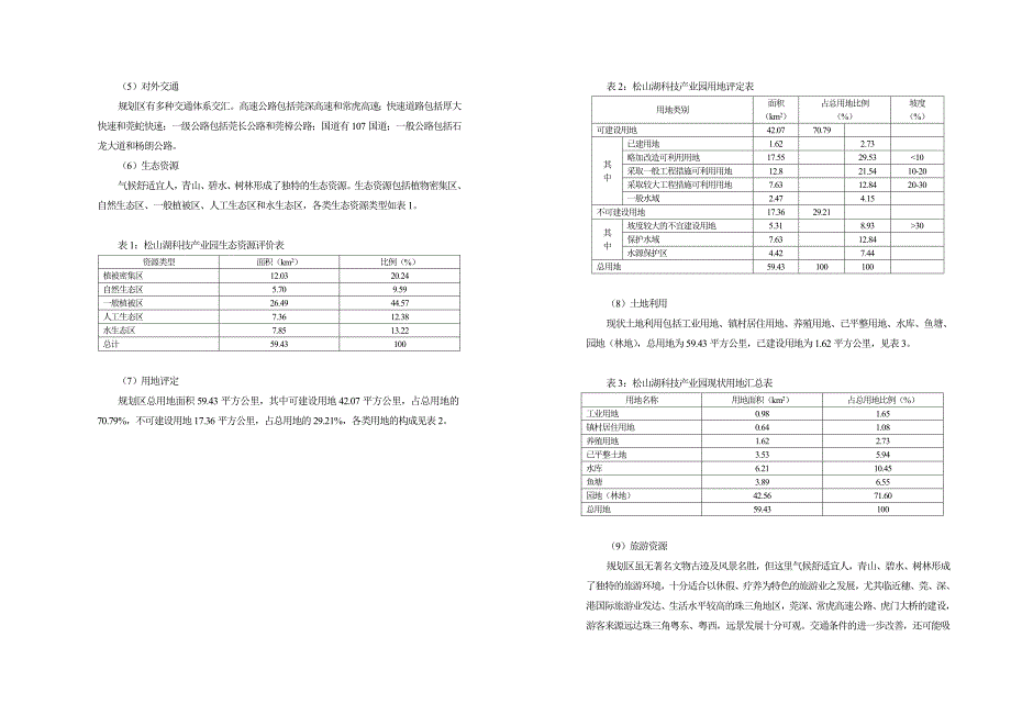 东莞松山湖科技产业园总体规划说明书_第4页