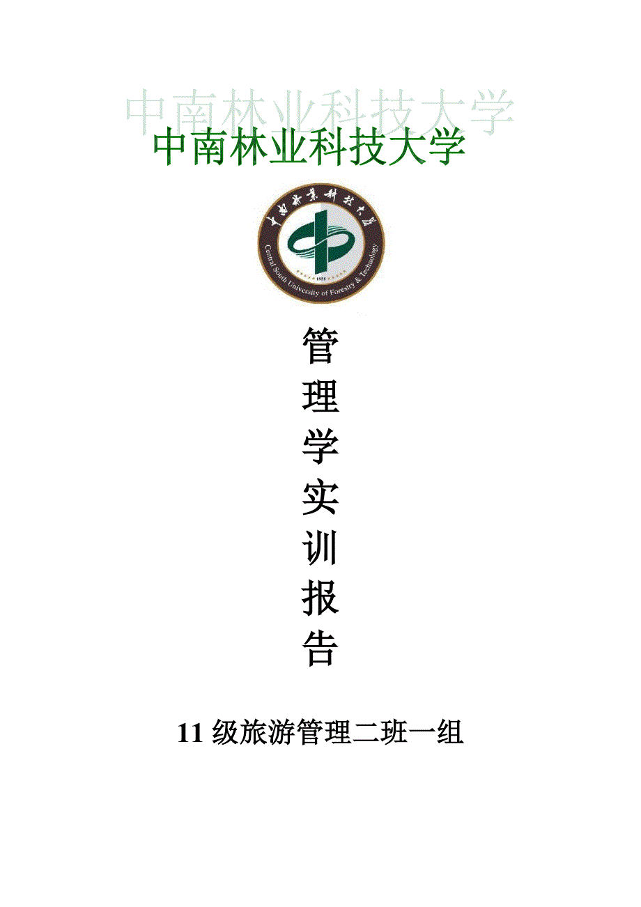 管理学实训报告_第1页