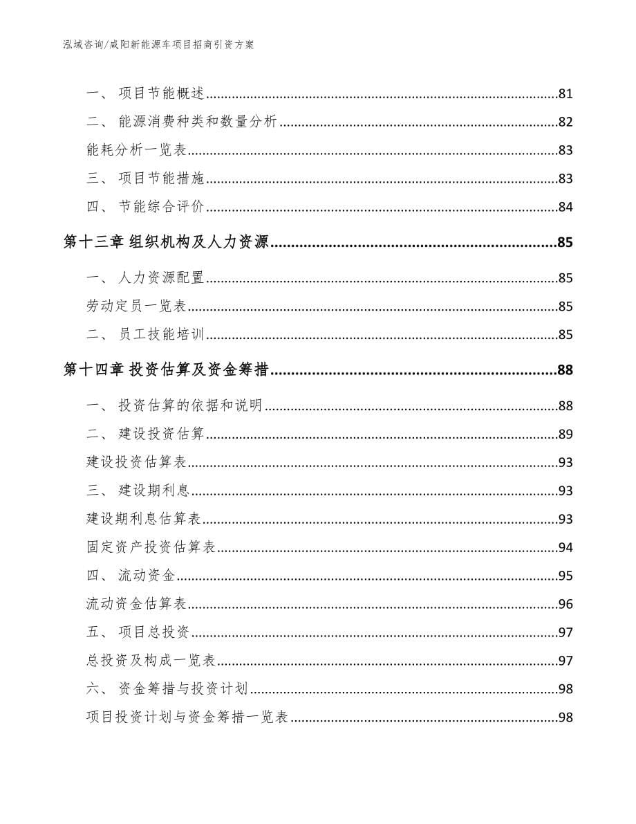 咸阳新能源车项目招商引资方案（范文参考）_第5页